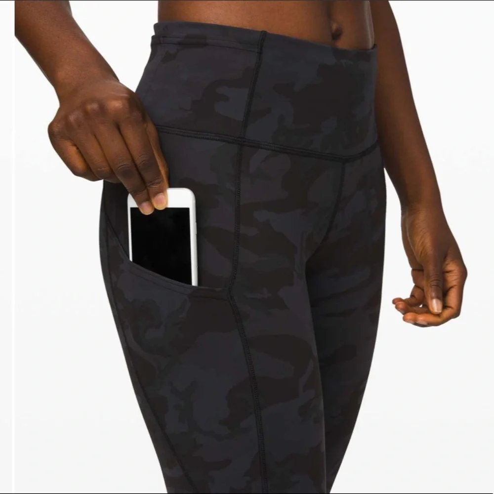 Lululemon Fast & Free Crop II 19” Camo 4